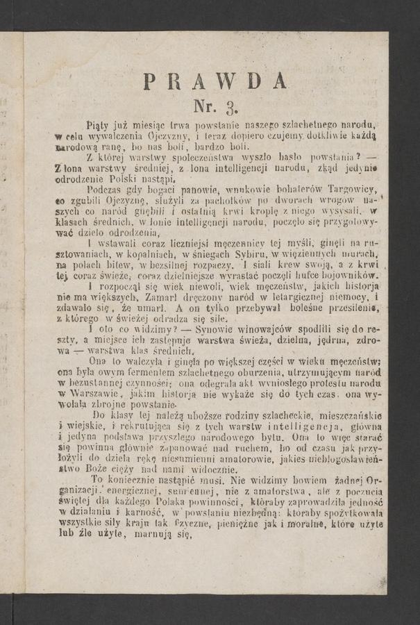 Prawda. 1863, numer&nbsp;3