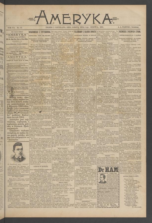 Ameryka. Tom 7, 1893, numer 22
