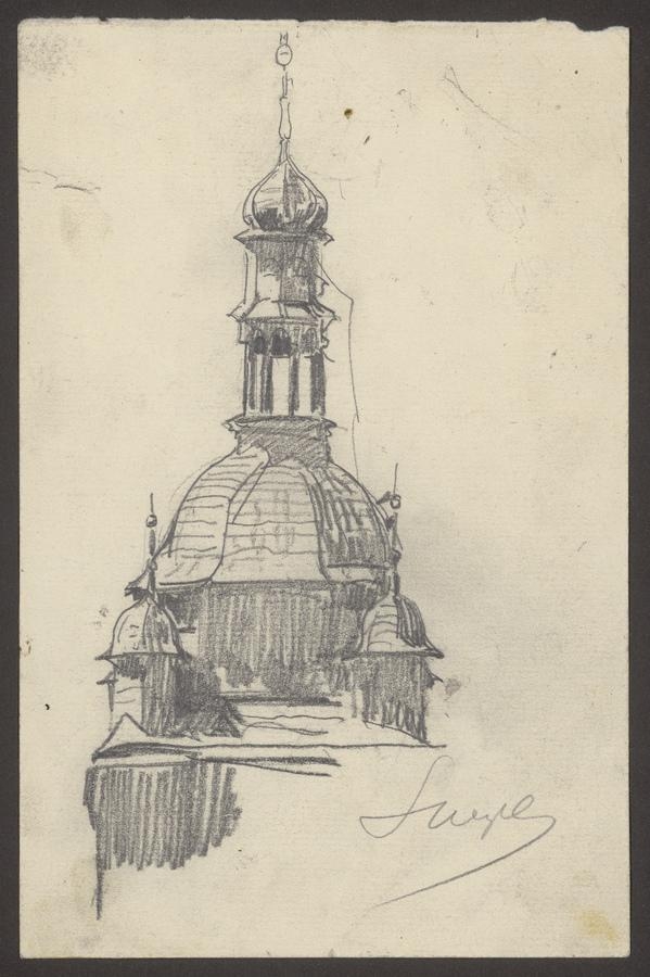 Hełm niższej wieży kościoła Mariackiego