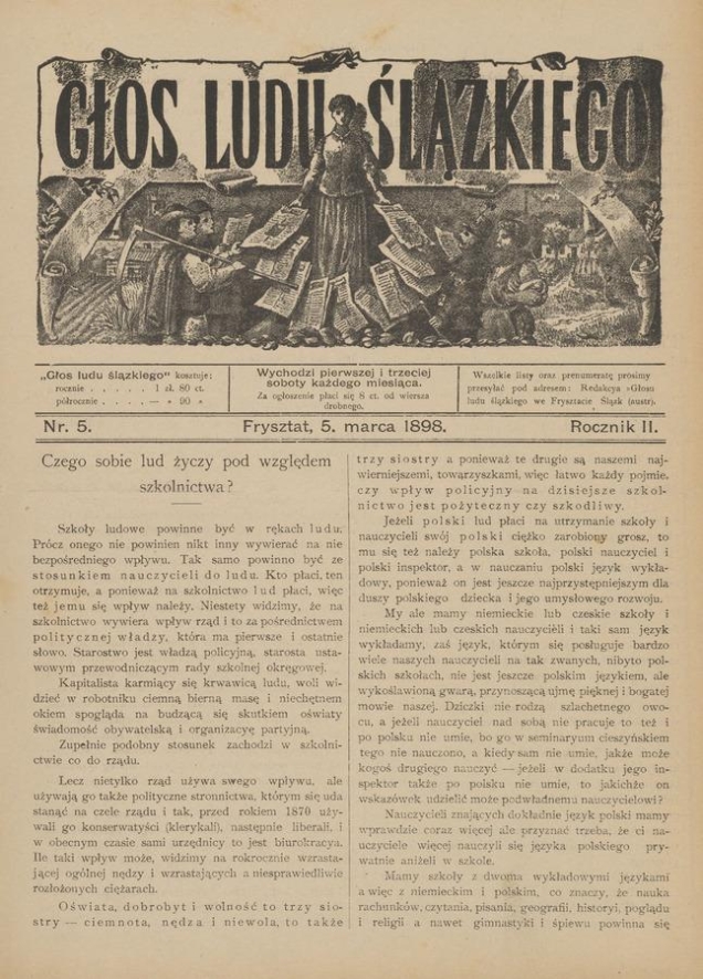 Głos Ludu Ślązkiego. Rocznik&nbsp;2, 1898, numer&nbsp;5