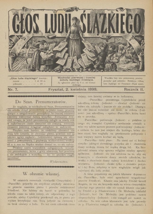 Głos Ludu Ślązkiego. Rocznik&nbsp;2, 1898, numer&nbsp;7