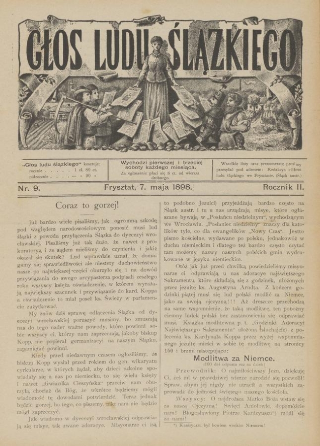 Głos Ludu Ślązkiego. Rocznik&nbsp;2, 1898, numer&nbsp;9