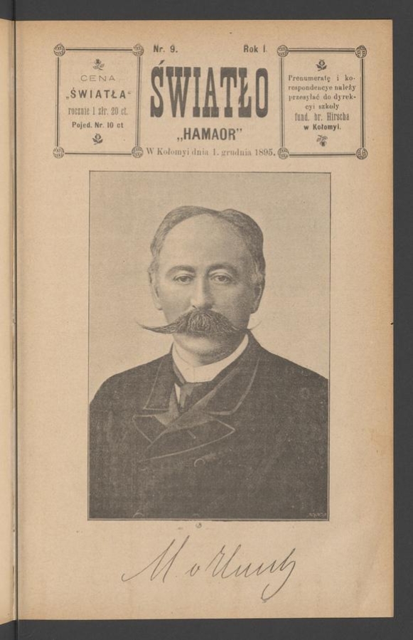 Światło. Rok&nbsp;1, 1895, numer&nbsp;9