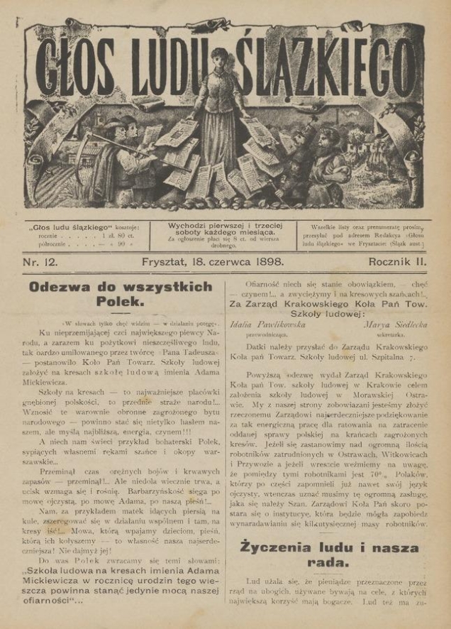 Głos Ludu Ślązkiego. Rocznik&nbsp;2, 1898, numer&nbsp;12