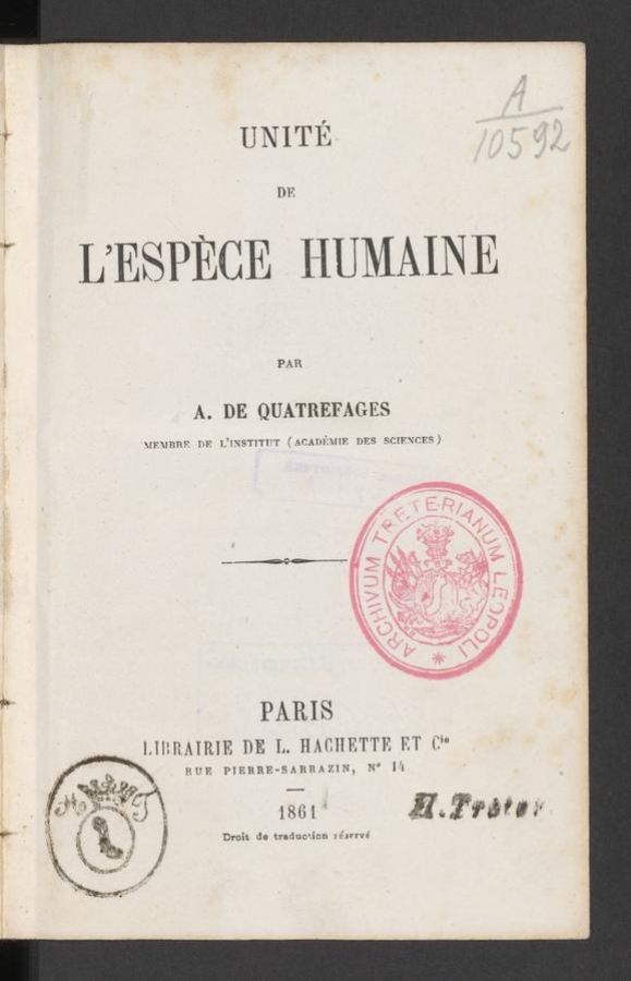 Unit&eacute; de l&rsquo;esp&egrave;ce humaine