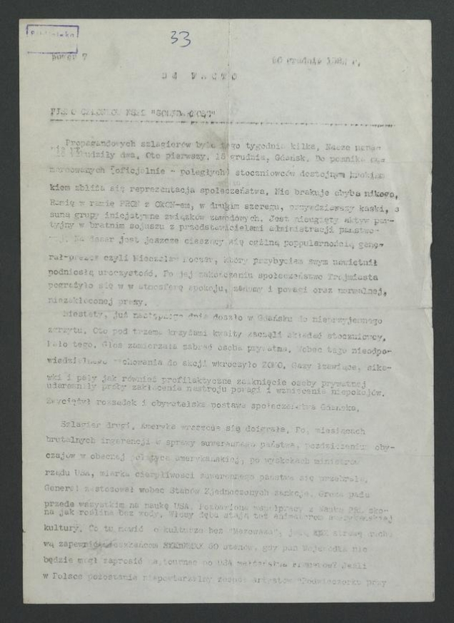 De Facto&nbsp;: pismo członk&oacute;w NSZZ &bdquo;Solidarność&rdquo;. 1982, numer&nbsp;7