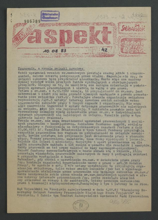 Aspekt. 1983, numer&nbsp;42