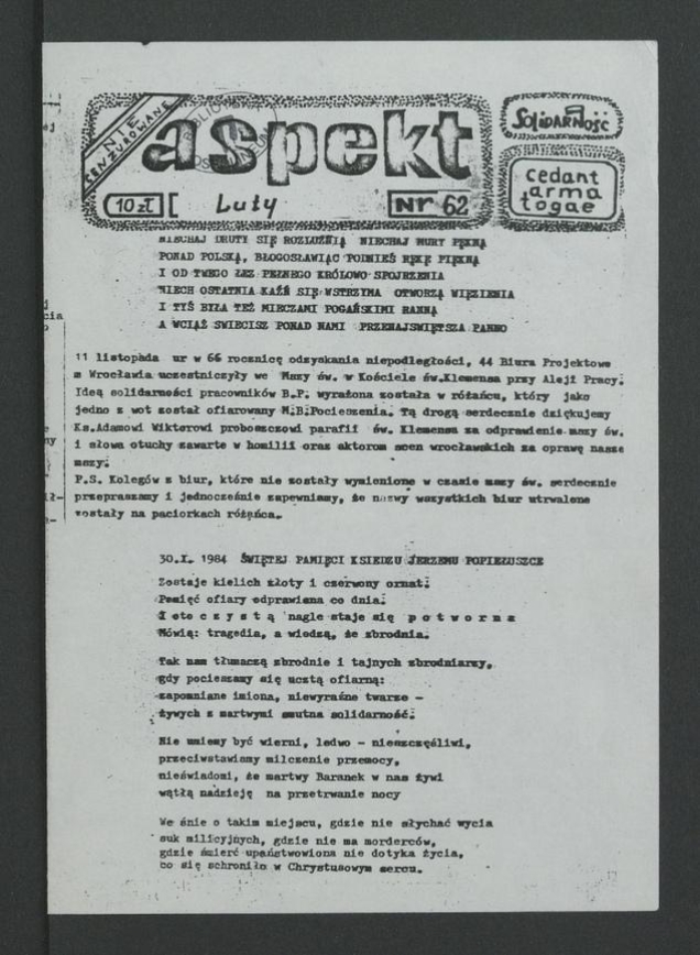 Aspekt. 1985, numer&nbsp;62
