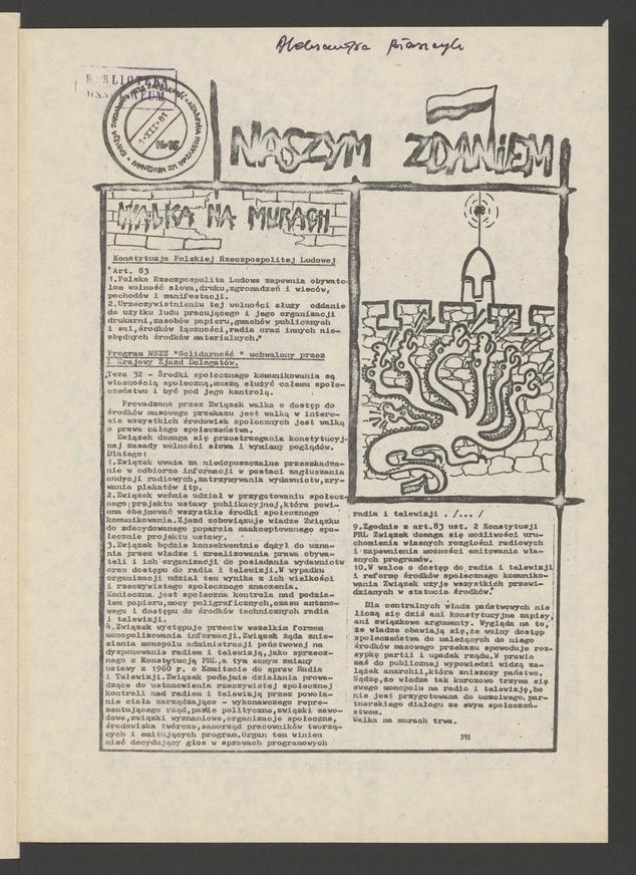 Naszym Zdaniem. 1981, numer&nbsp;16