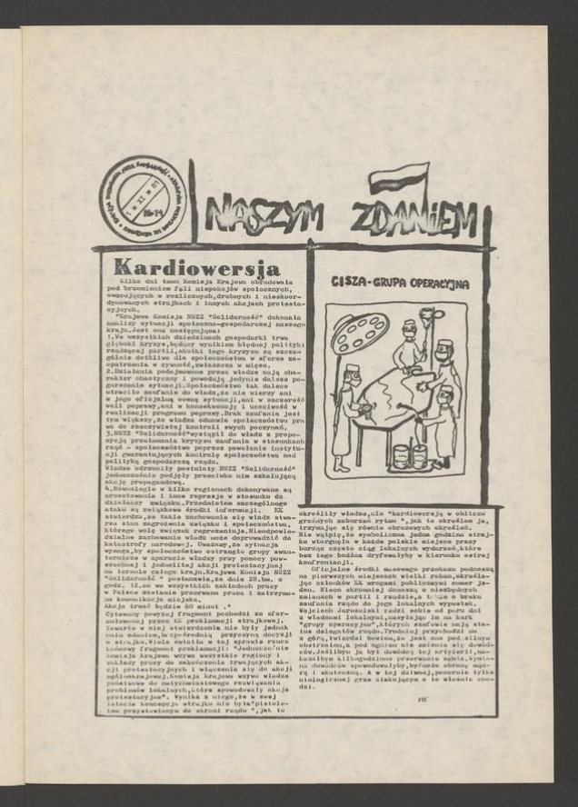 Naszym Zdaniem. 1981, numer&nbsp;14