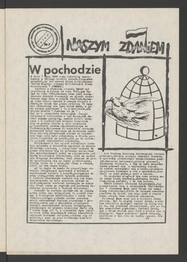 Naszym Zdaniem. 1981, numer&nbsp;7
