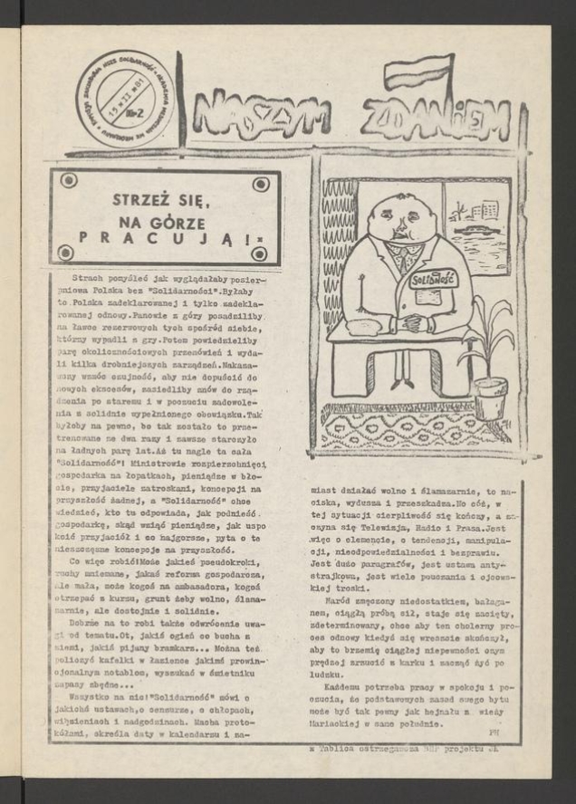 Naszym Zdaniem. 1981, numer&nbsp;2