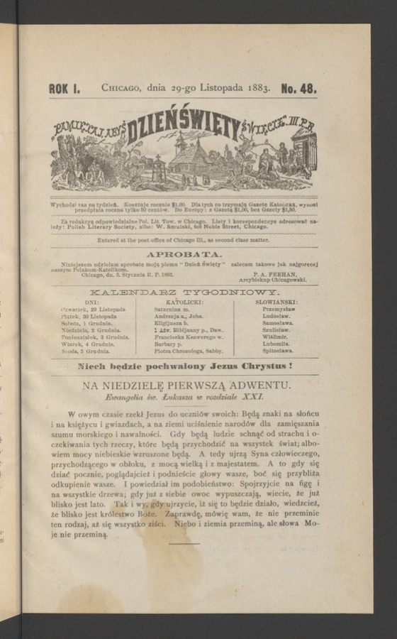 Dzień Święty. Rok&nbsp;1, 1883, numero&nbsp;48