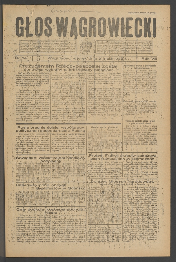 Głos Wągrowiecki. Rok 8, 1933, numer 54