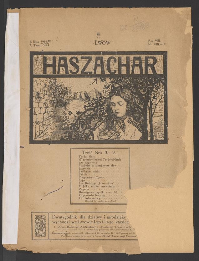 Haszachar. Rok&nbsp;8, 1914, numer&nbsp;8-9